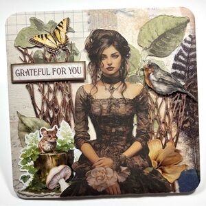 Handmade Grateful For You Greeting Card
